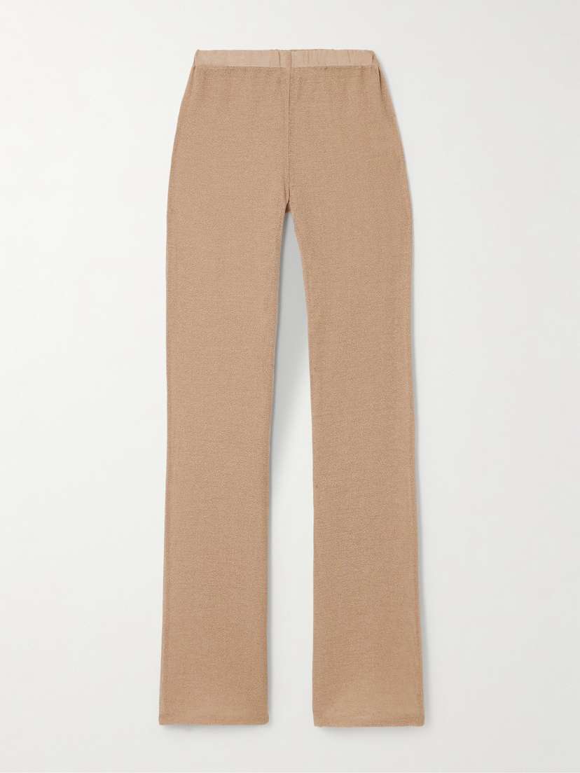 Ludovic de Saint Sernin Mermaid Open-knit Cotton-blend Straight-leg Pants
