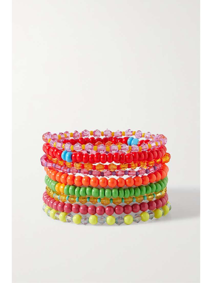 Roxanne Assoulin The Very Merry Set Of Nine Beaded Bracelets