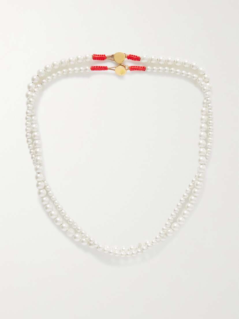 Roxanne Assoulin Princess Set Of Two Gold-tone And Faux Pearl Necklaces