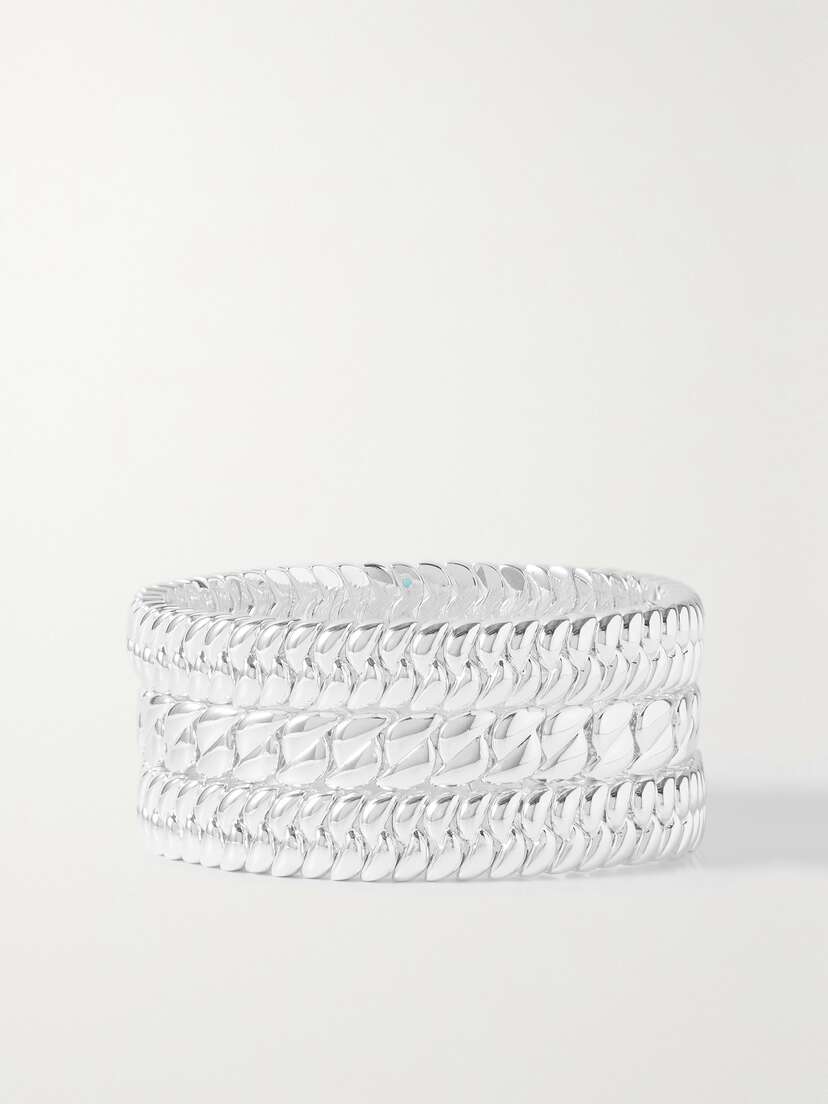 Roxanne Assoulin The Super Silver Stack Set Of Three Silver-tone Bracelets