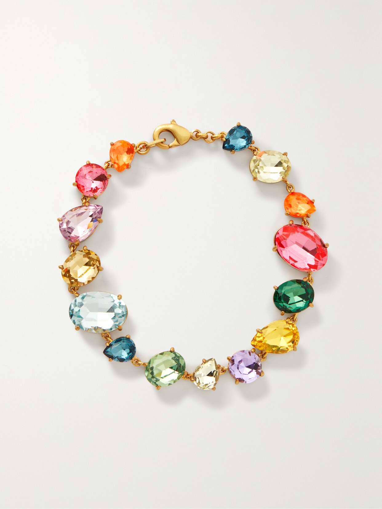 Roxanne Assoulin - The Mad Merry Marvelous Gold-tone Crystal Bracelet - Multi