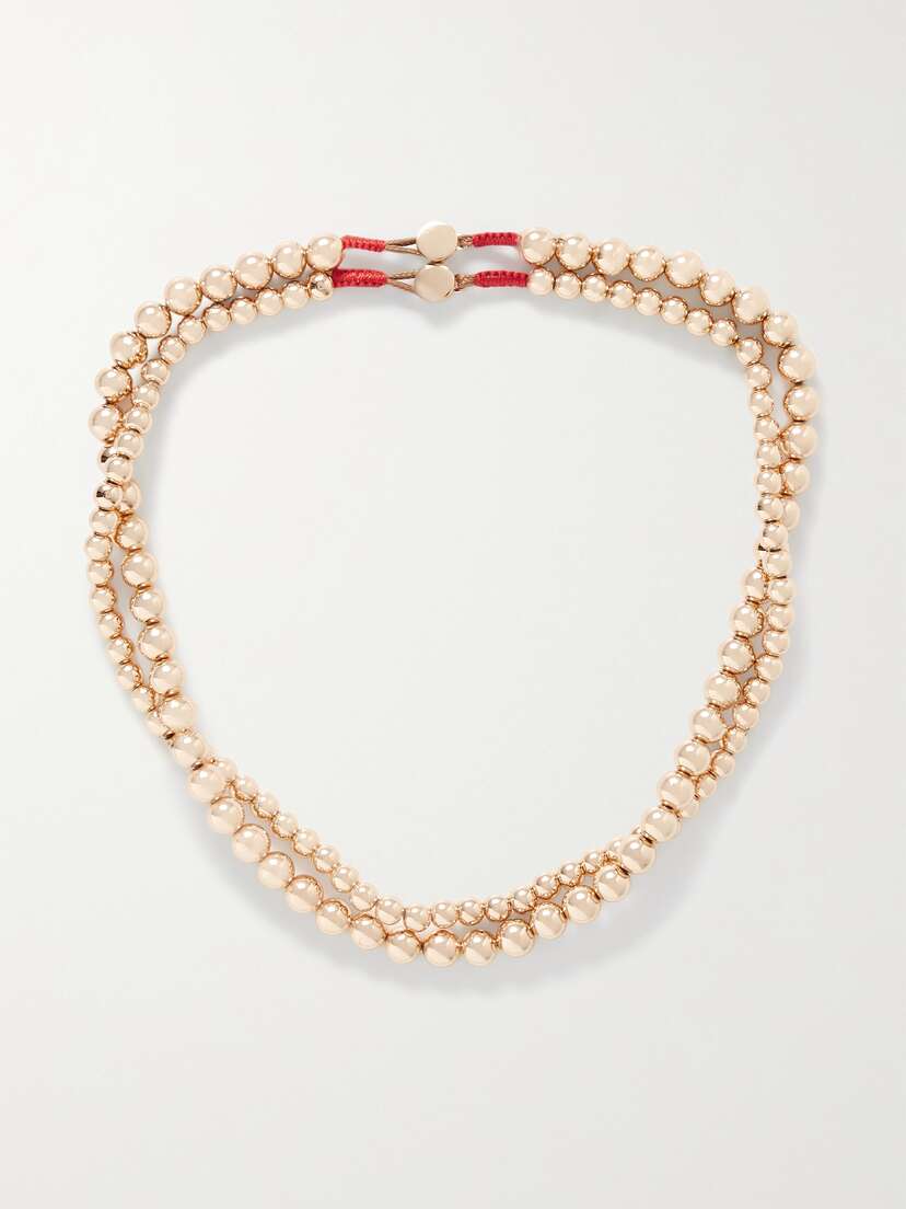 Roxanne Assoulin Double Bubble Set Of Two -plated Beaded Necklaces - One size