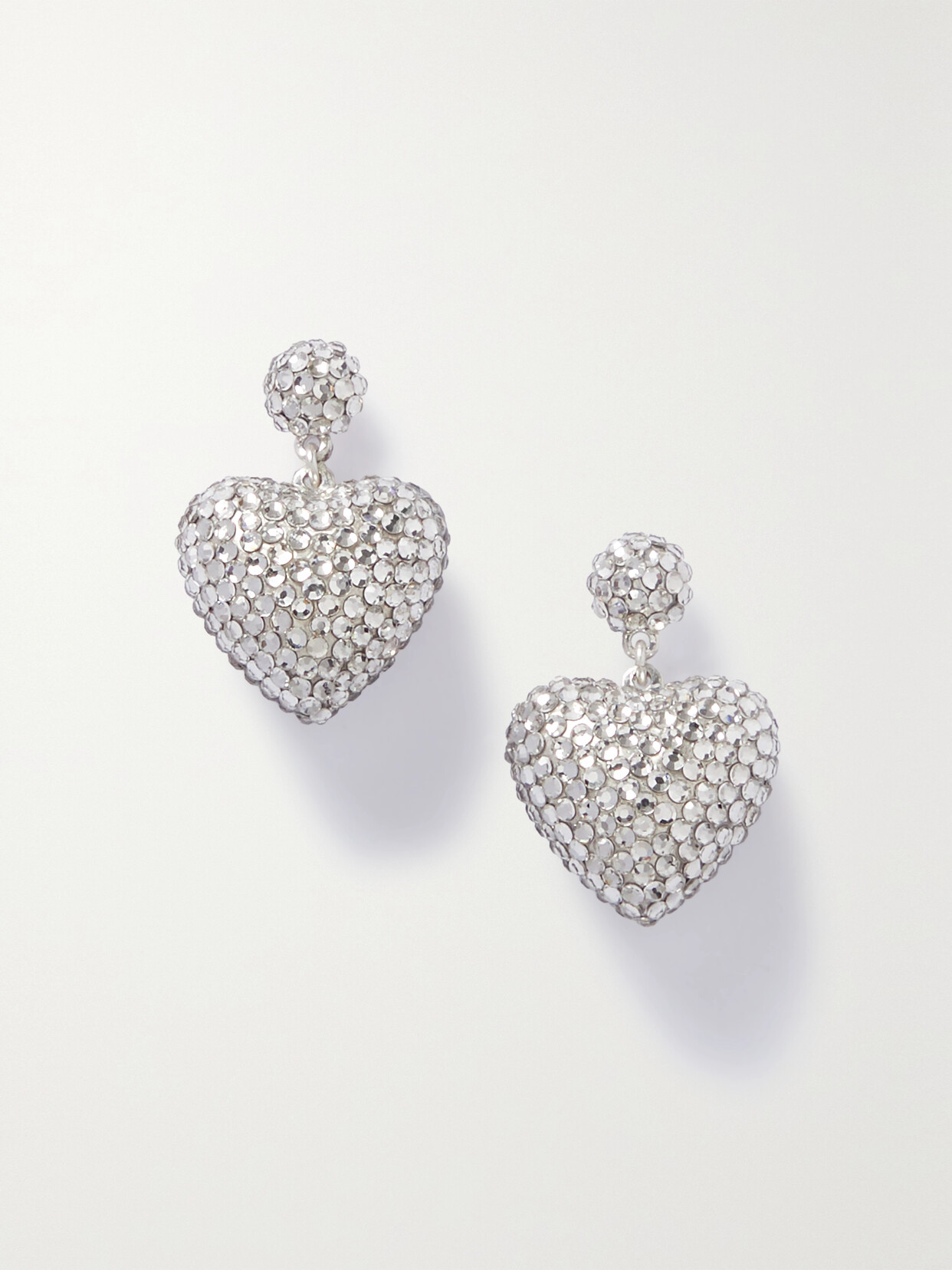 Roxanne Assoulin Heart & Soul Silver-tone Crystal Earrings