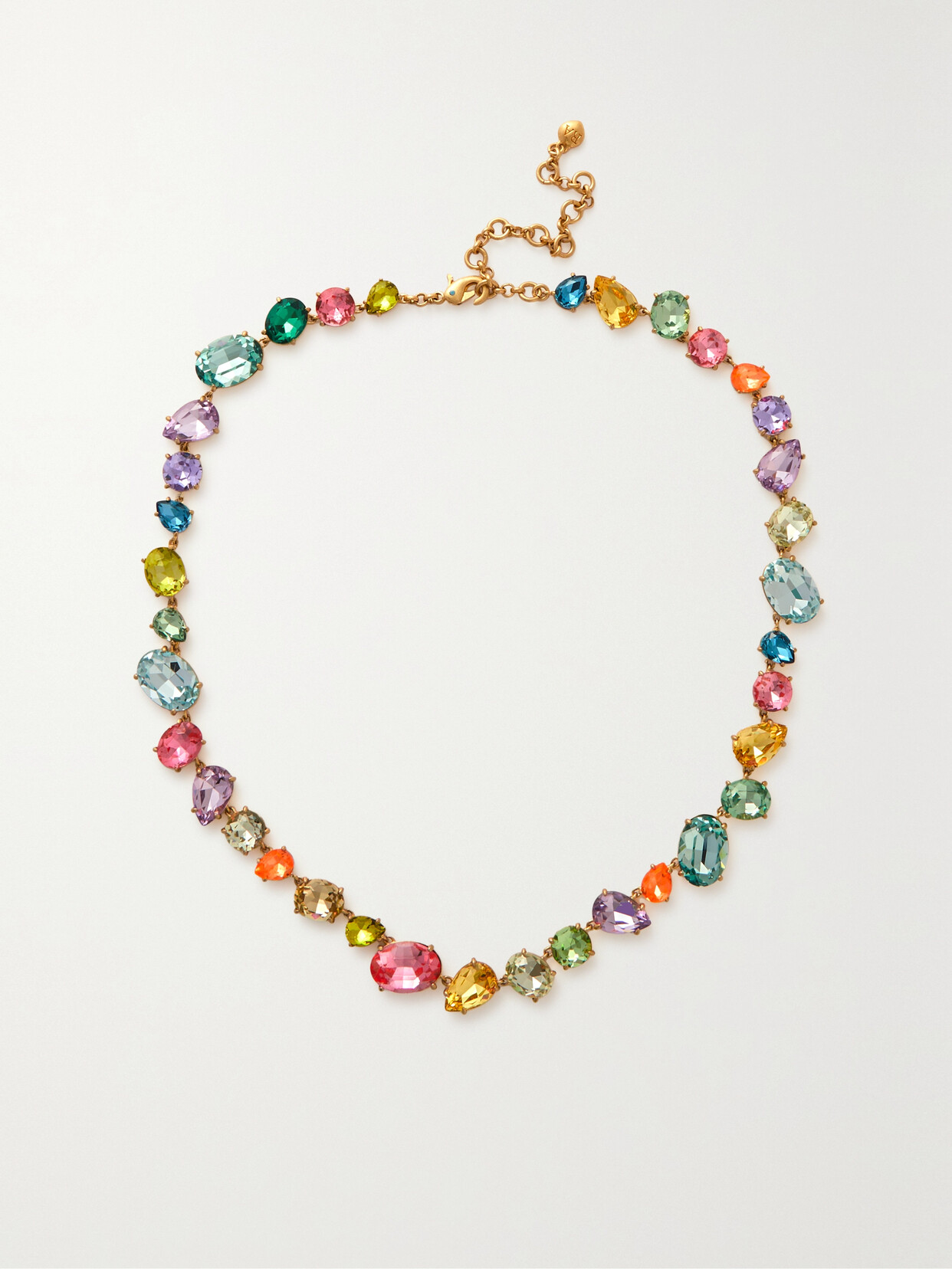 Roxanne Assoulin The Mad Merry Marvelous Gold-tone Crystal Necklace In Multi