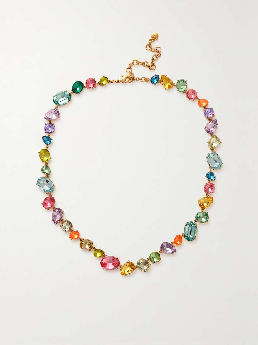 Roxanne Assoulin The Mad Merry Marvelous Gold-tone Crystal Necklace