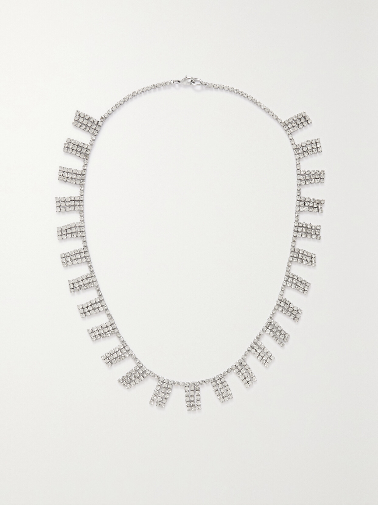 Roxanne Assoulin - On The Fringe Silver-tone Crystal Necklace - One size