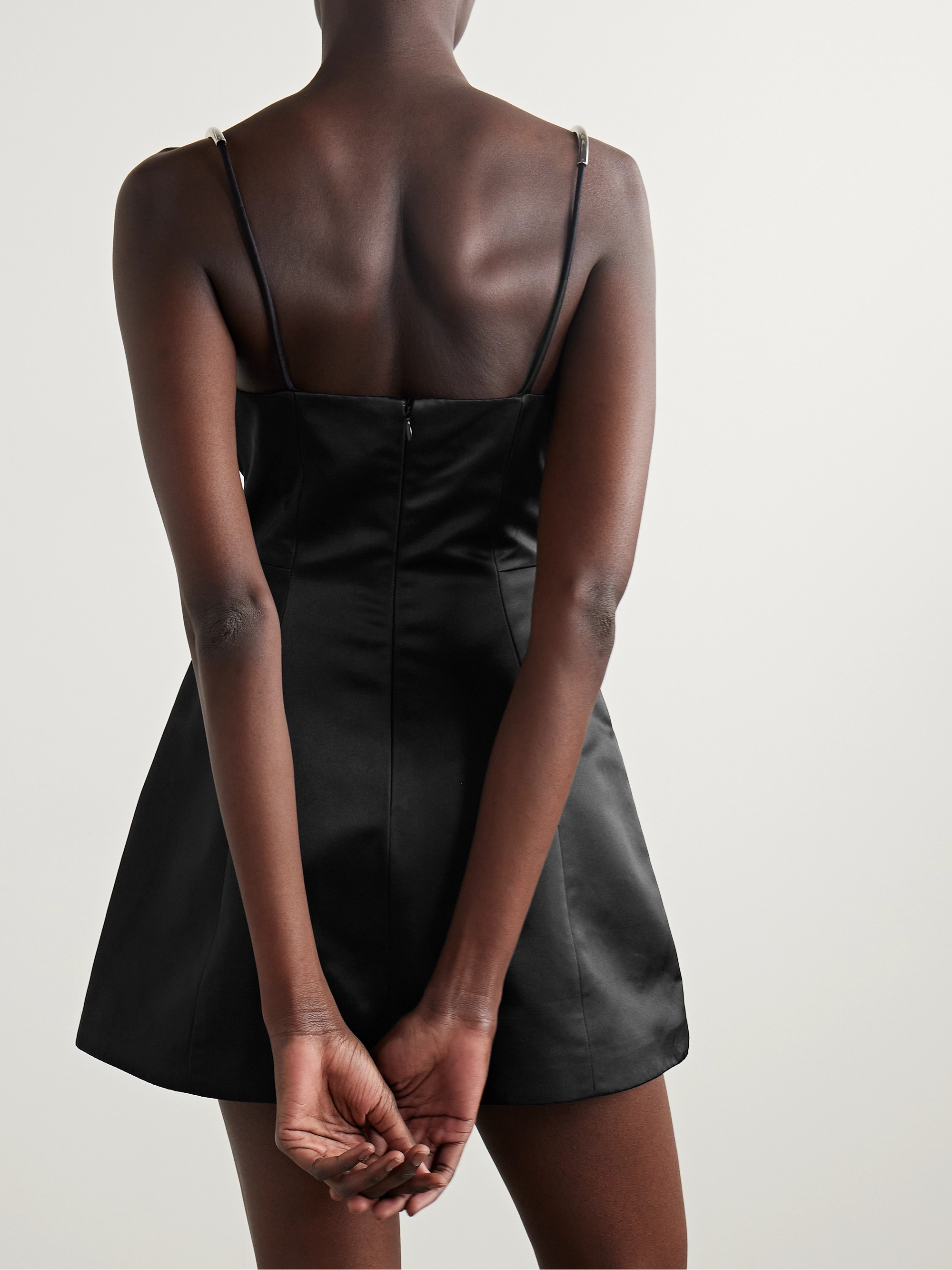 Brandon Maxwell - The Lexi embellished silk-satin mini dress | Plush