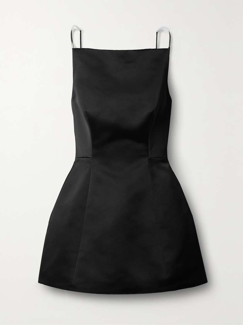 Brandon Maxwell The Lexi Embellished Silk-satin Mini Dress