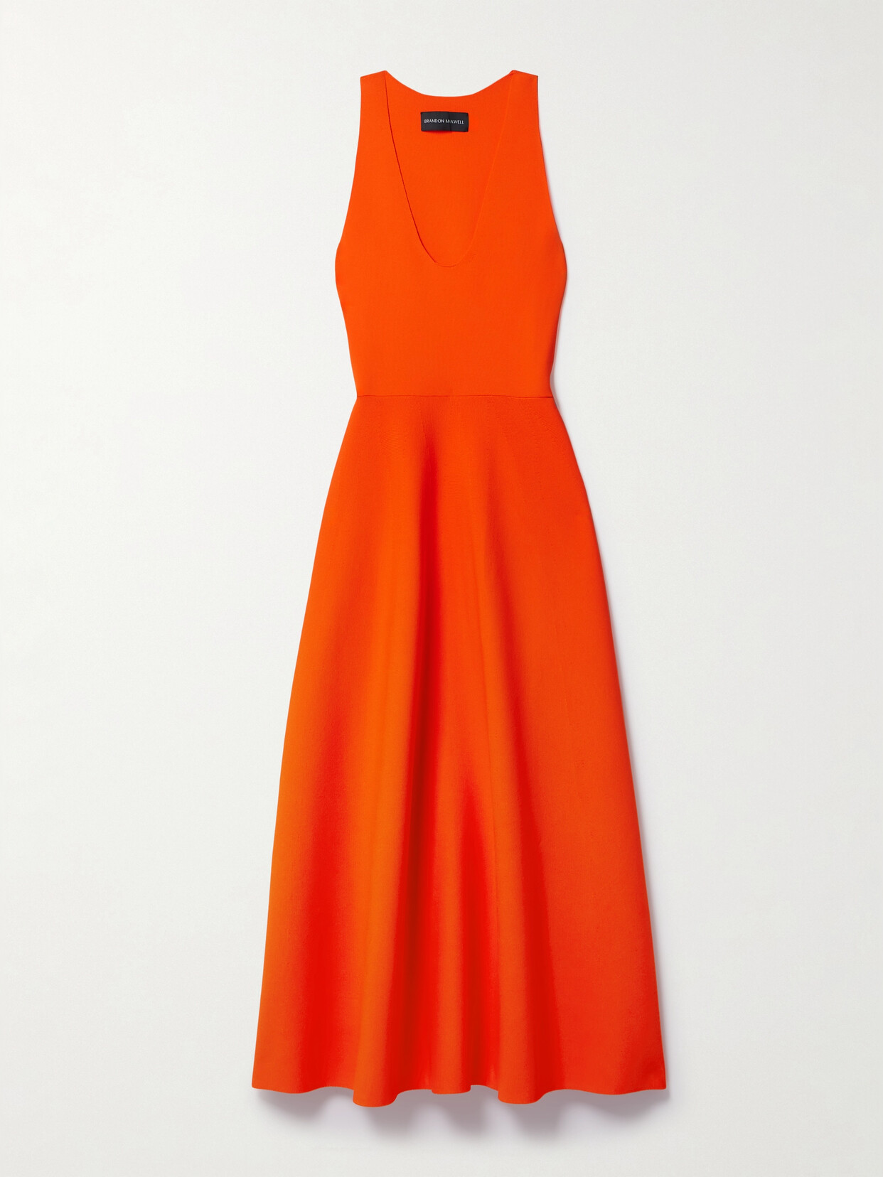 Brandon Maxwell - Stretch-knit Midi Dress - Orange