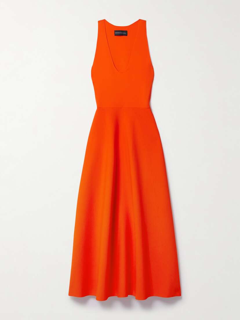 Brandon Maxwell Stretch-knit Midi Dress - x large