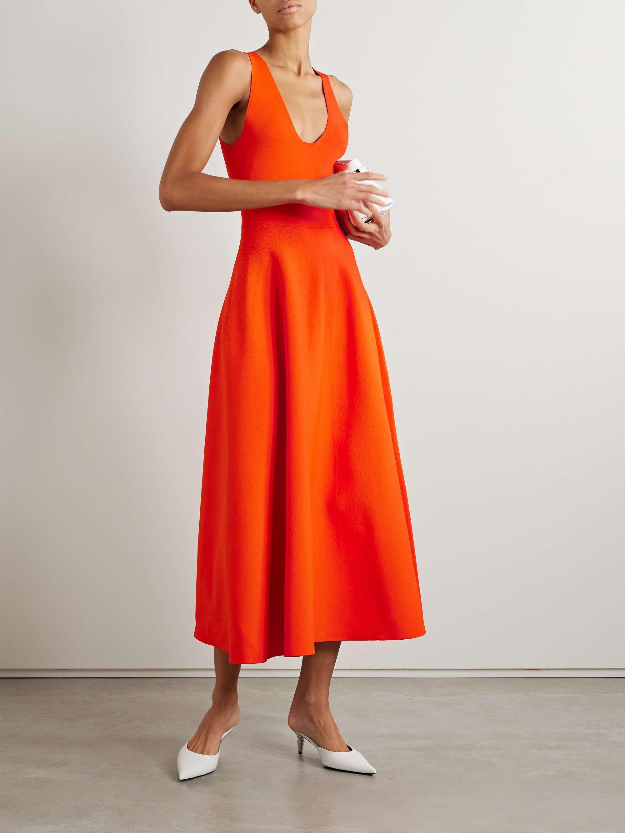 BRANDON MAXWELL Stretch-knit midi dress