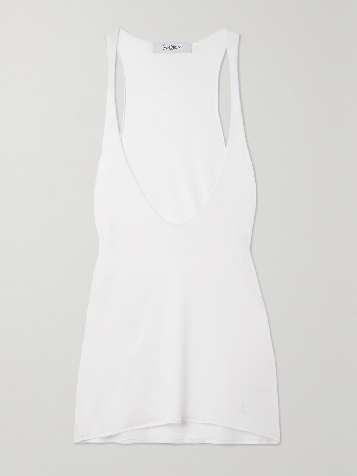 SAINT LAURENT Cotton-jersey Tank - Neutrals