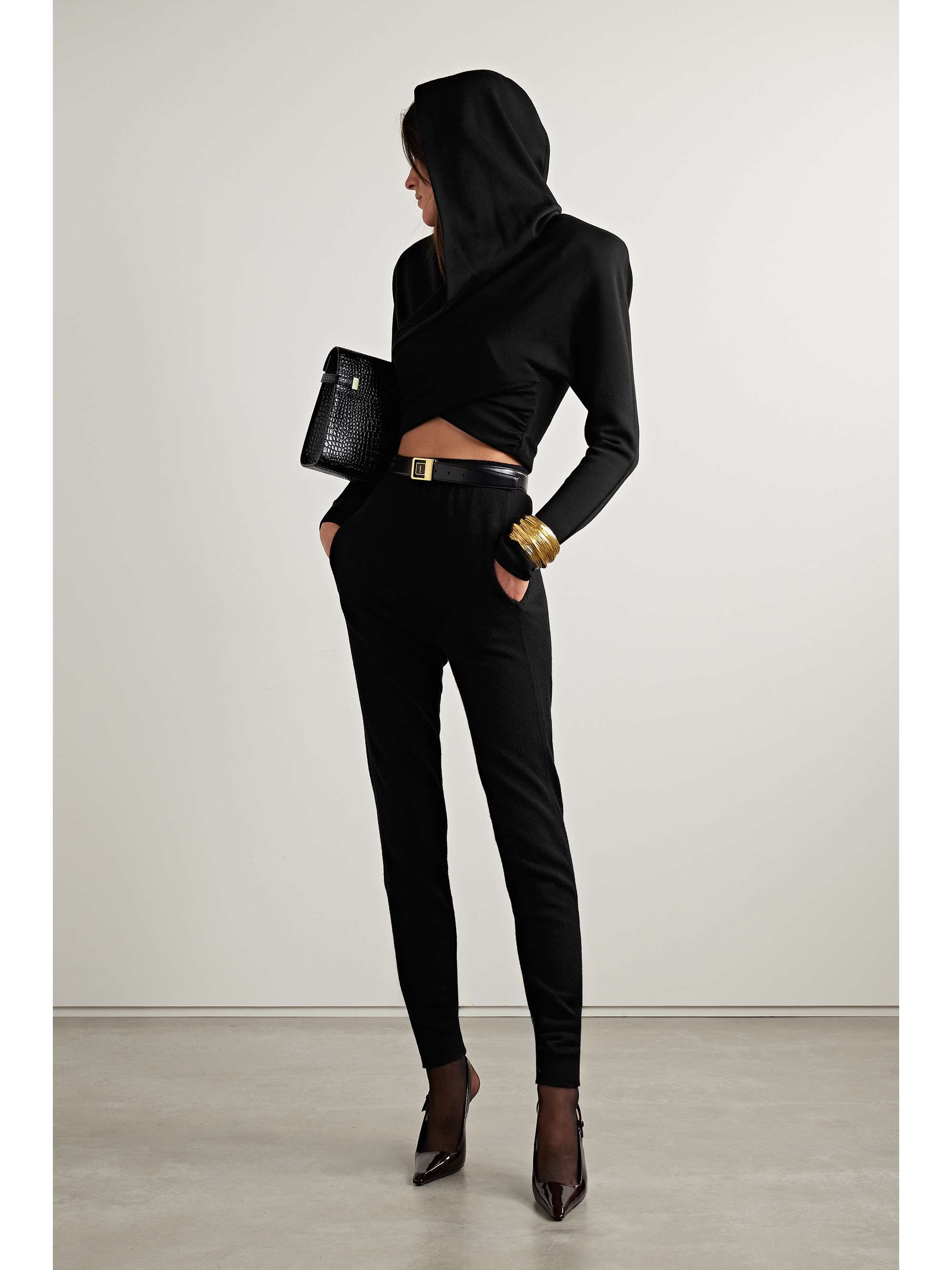 SAINT LAURENT Cashmere tapered leggings