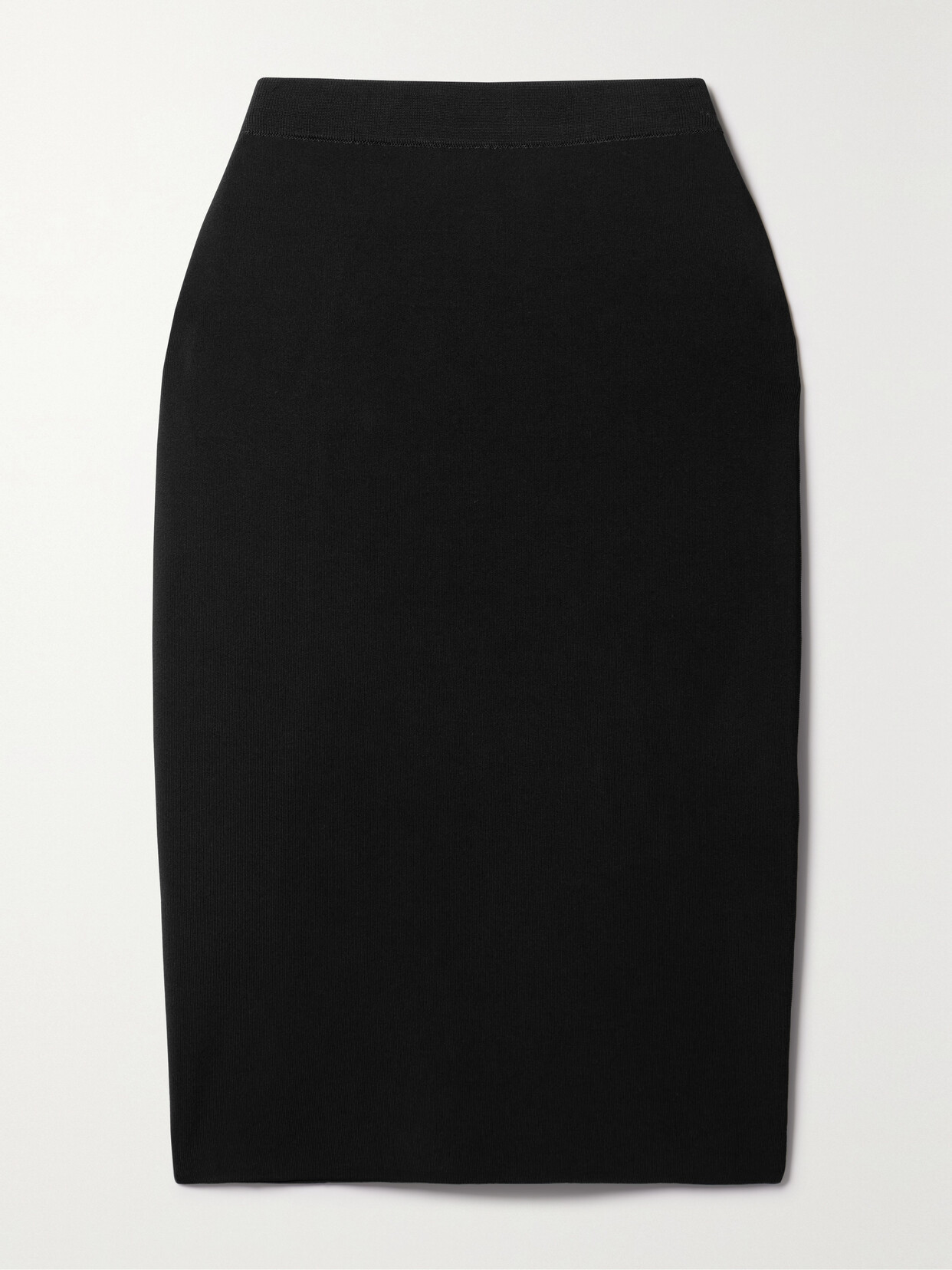 Saint Laurent Elasticated-waistband Pencil Skirt In Black