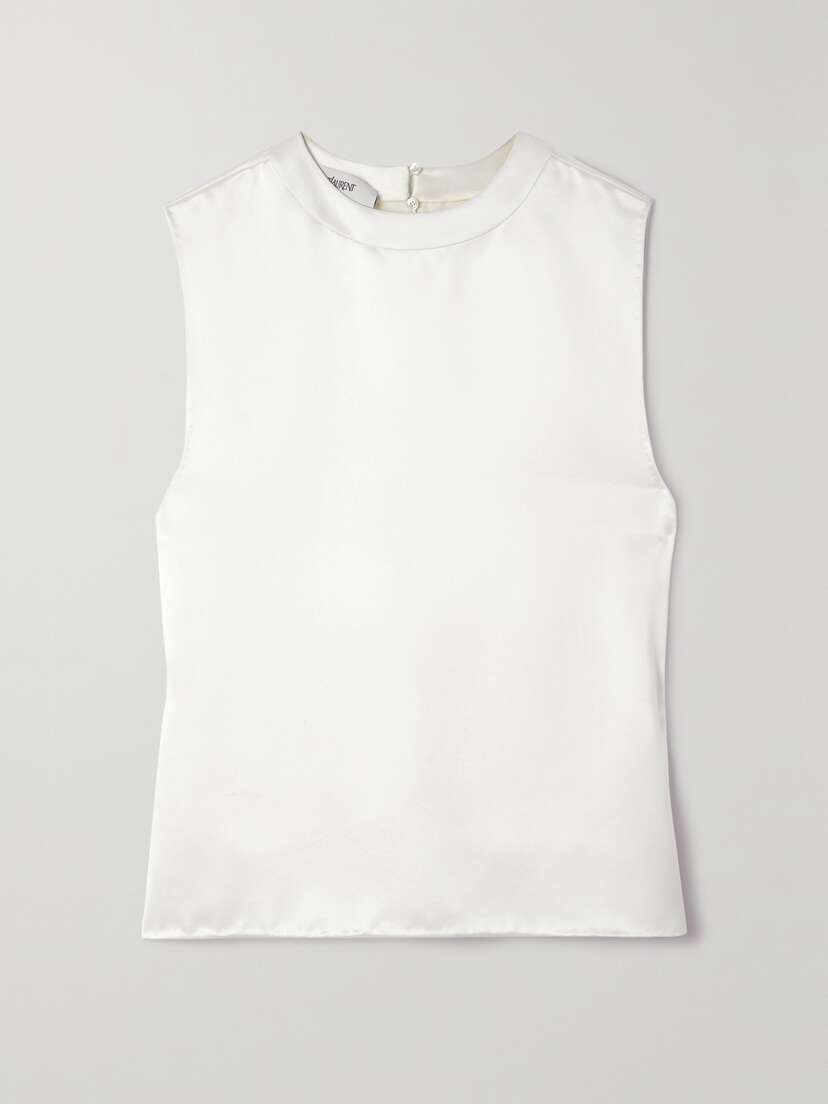 Saint Laurent Silk-satin Tank