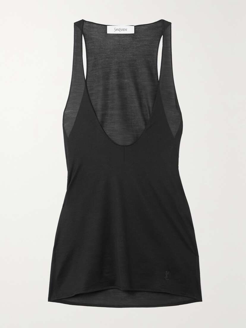 Saint Laurent Silk-jersey Tank