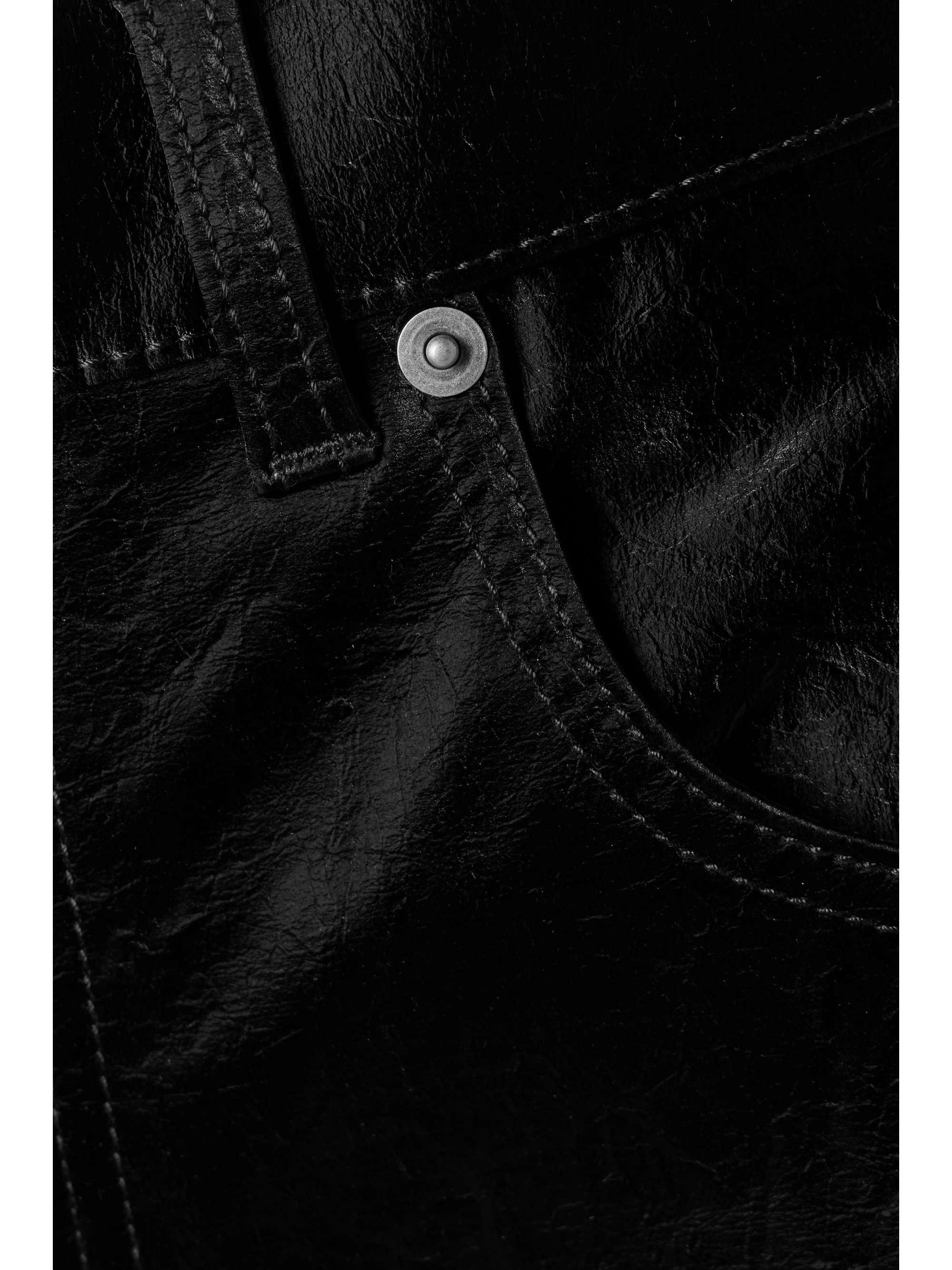 Saint laurent faux leather jeans sale
