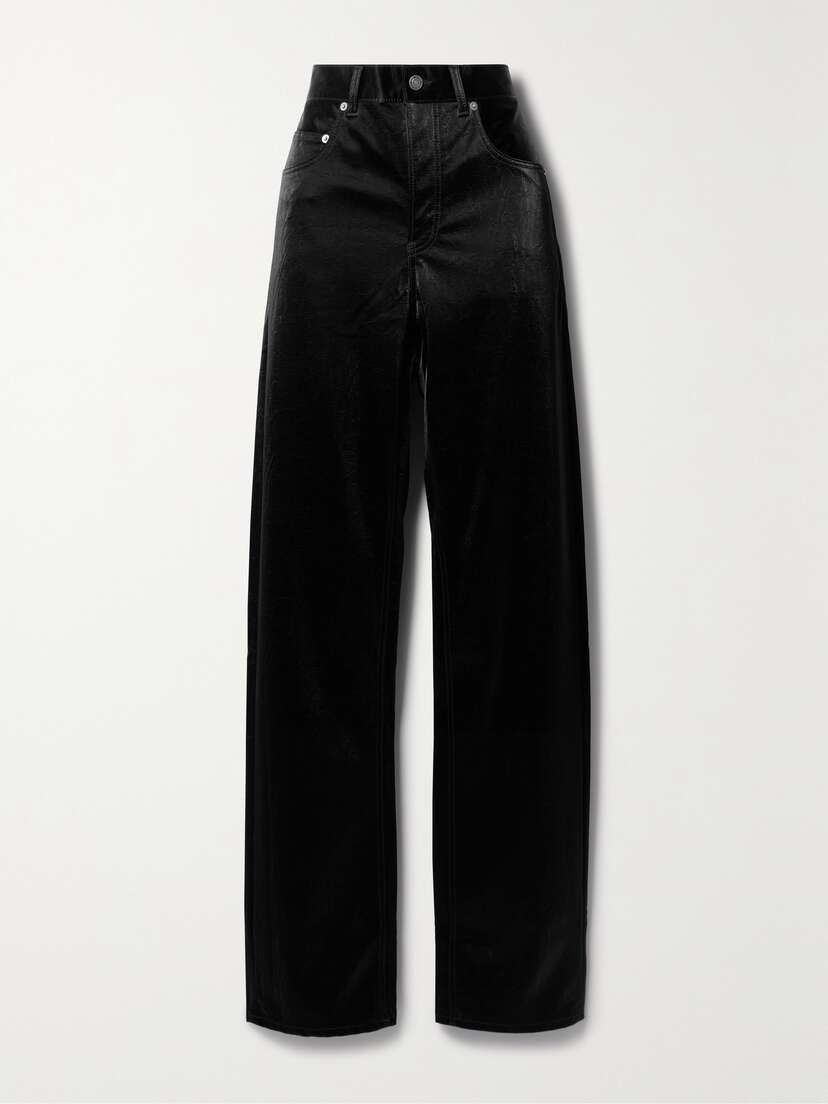 Saint Laurent Faux Leather Straight-leg Pants