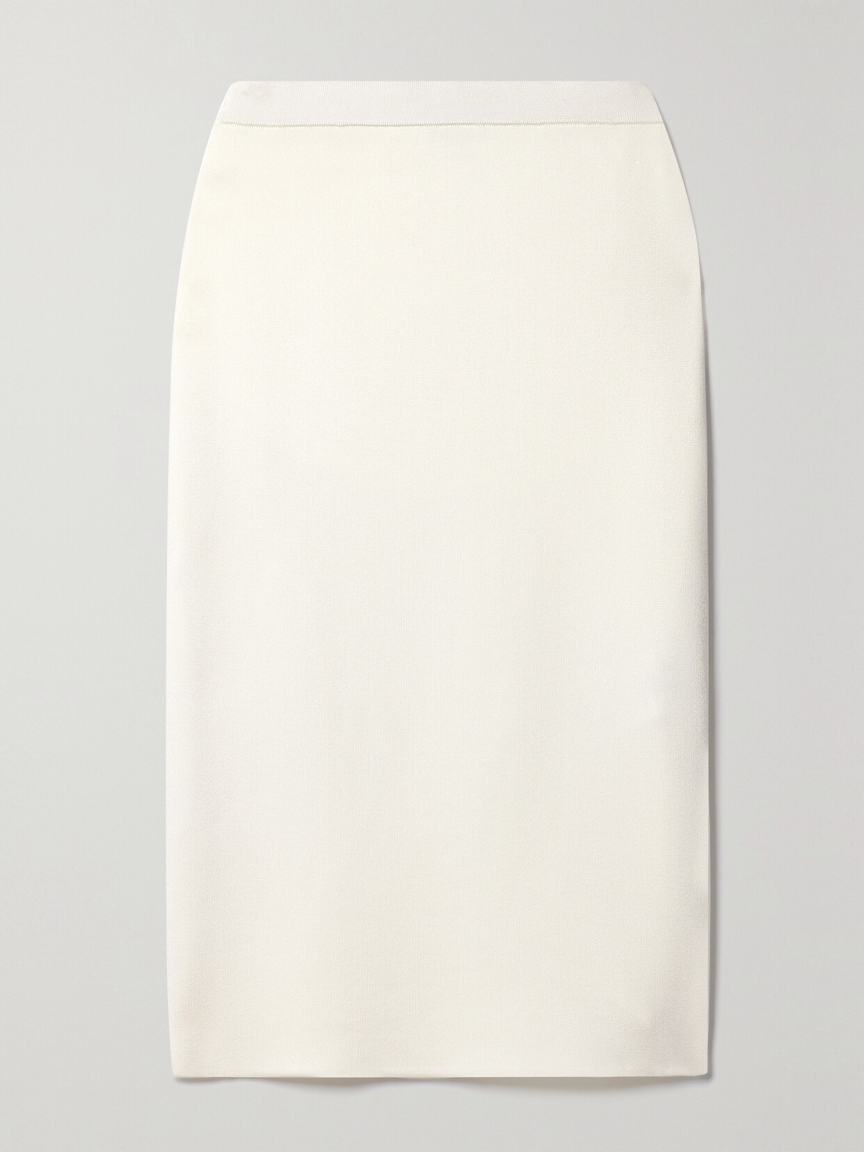 SAINT LAURENT - Stretch-ponte Midi Skirt - Neutrals
