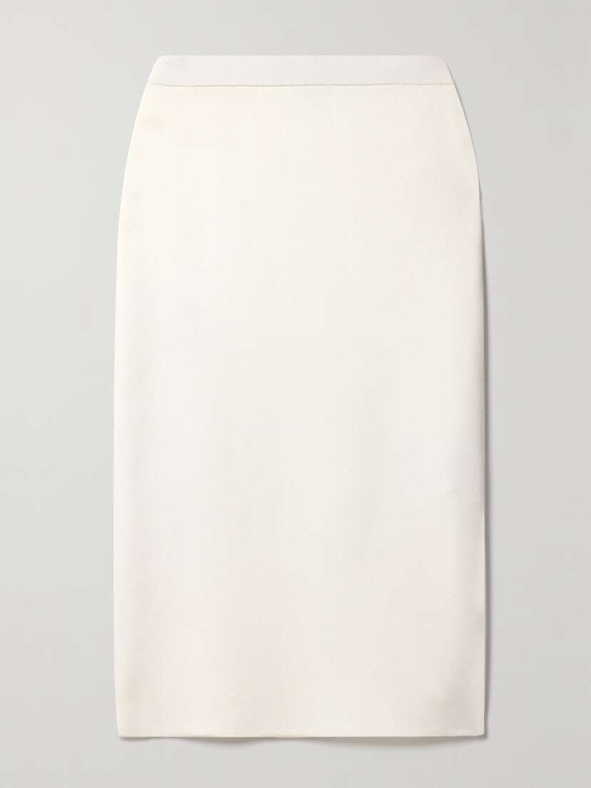 Saint Laurent Stretch-ponte Midi Skirt