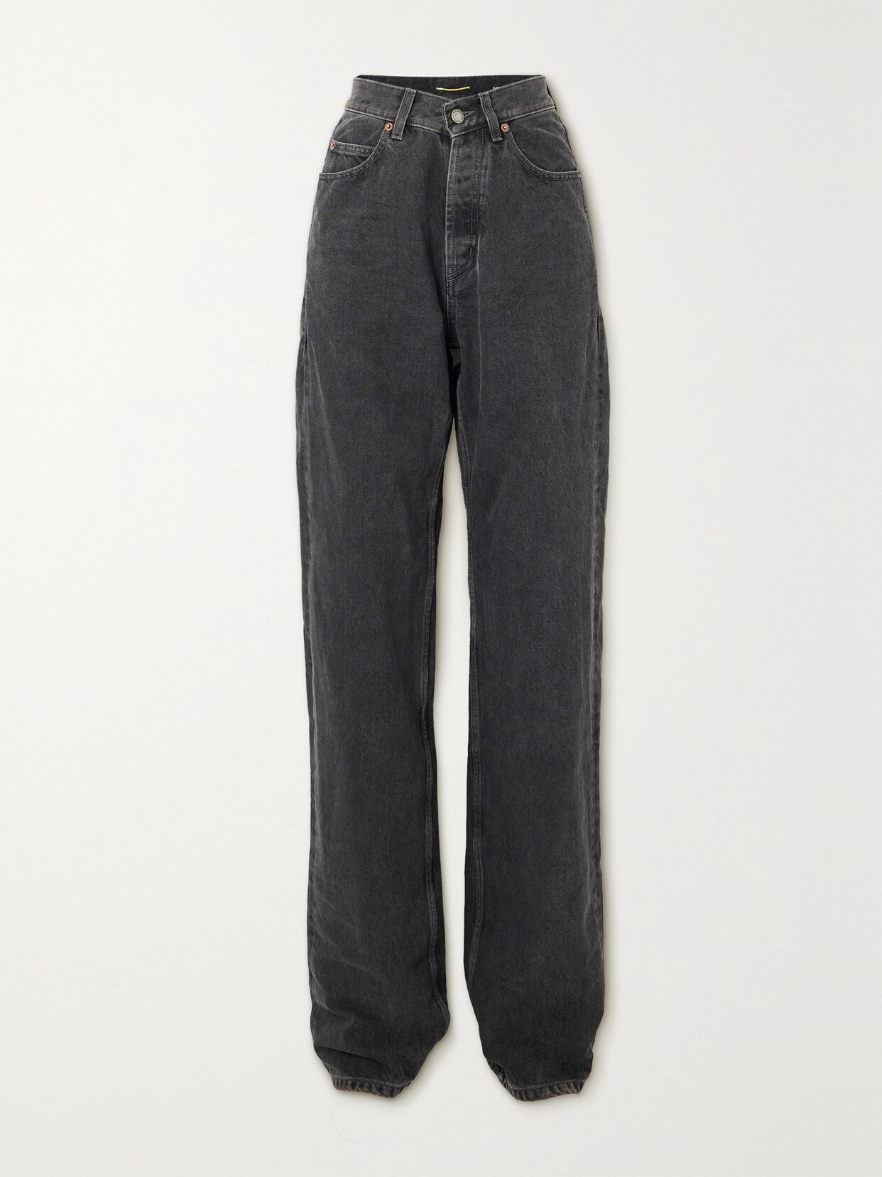 SAINT LAURENT - High-rise Straight-leg Jeans - Black