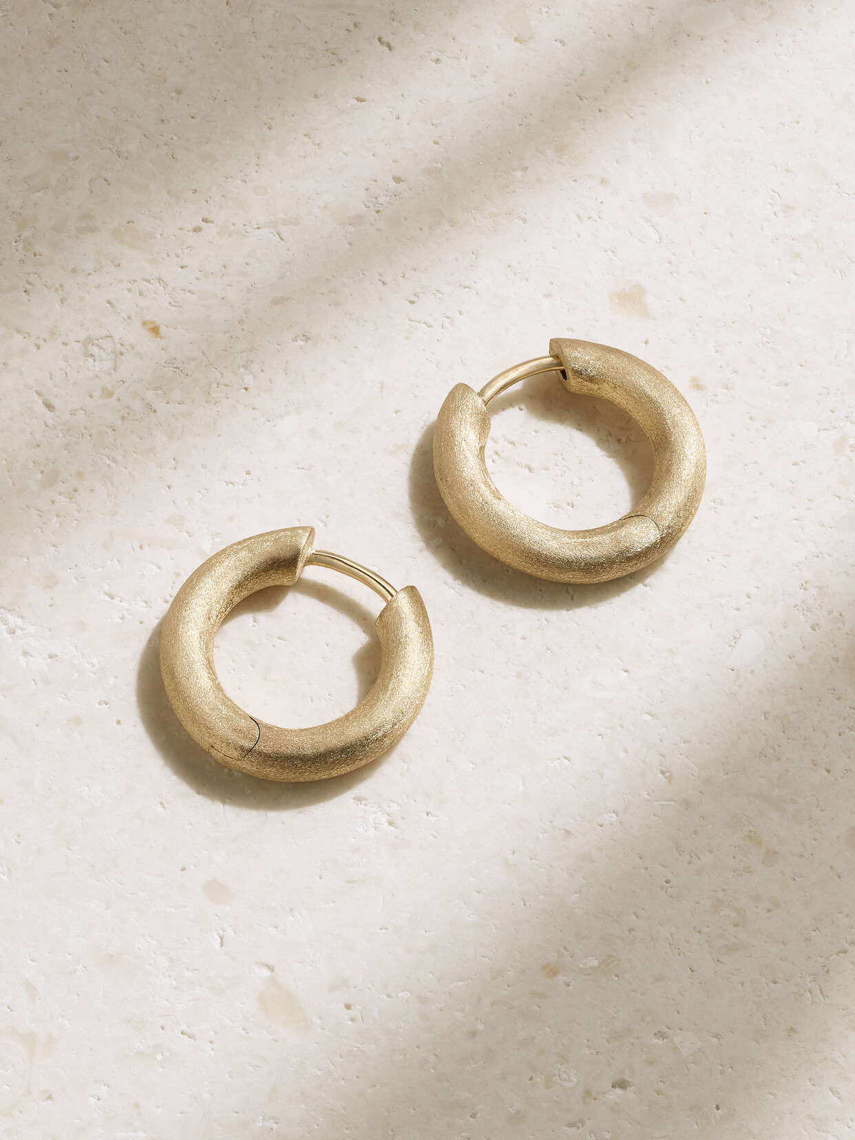 By Pariah Halo Brushed 14-karat Recycled Gold Hoop Earrings