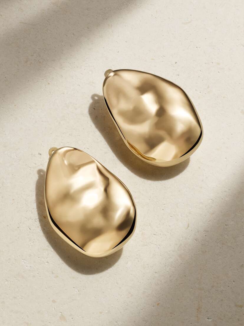 By Pariah + Net Sustain Large Luna Recycled  Vermeil Clip Earrings