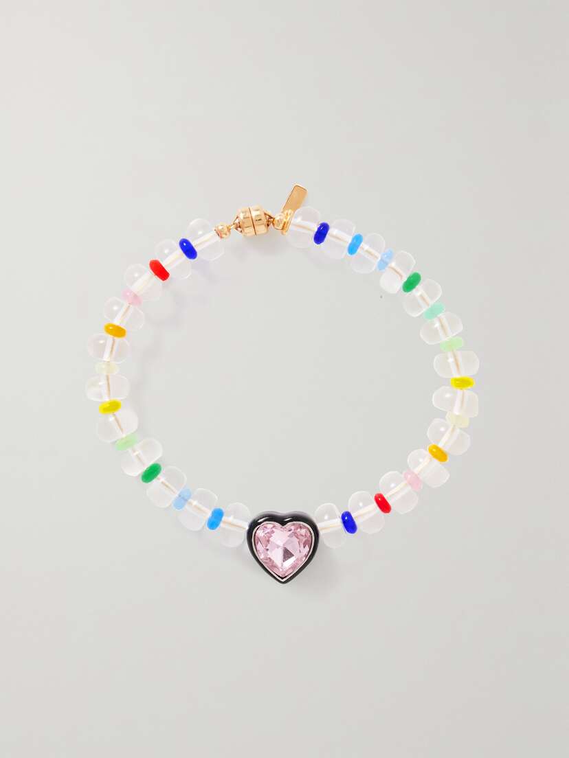 Martha Calvo Gold-tone, Enamel And Crystal Bracelet