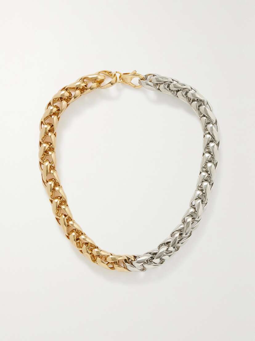 Martha Calvo Big Dream Weaver Gold And Rhodium-plated Necklace