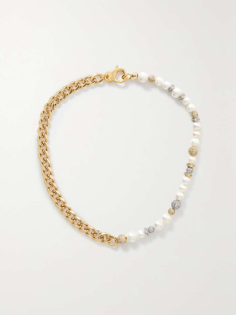 Martha Calvo Liza Gold-plated, Pearl And Crystal Necklace -  - One size