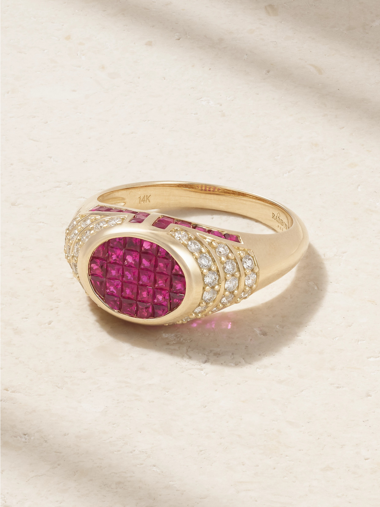 Rainbow K - Lady 14-karat Gold, Ruby And Diamond Ring - 6