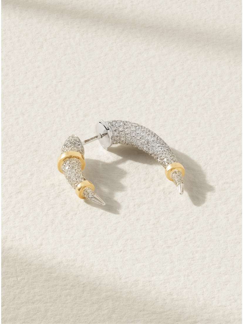 Rainbow K 14-karat White Gold Diamond Single Earring