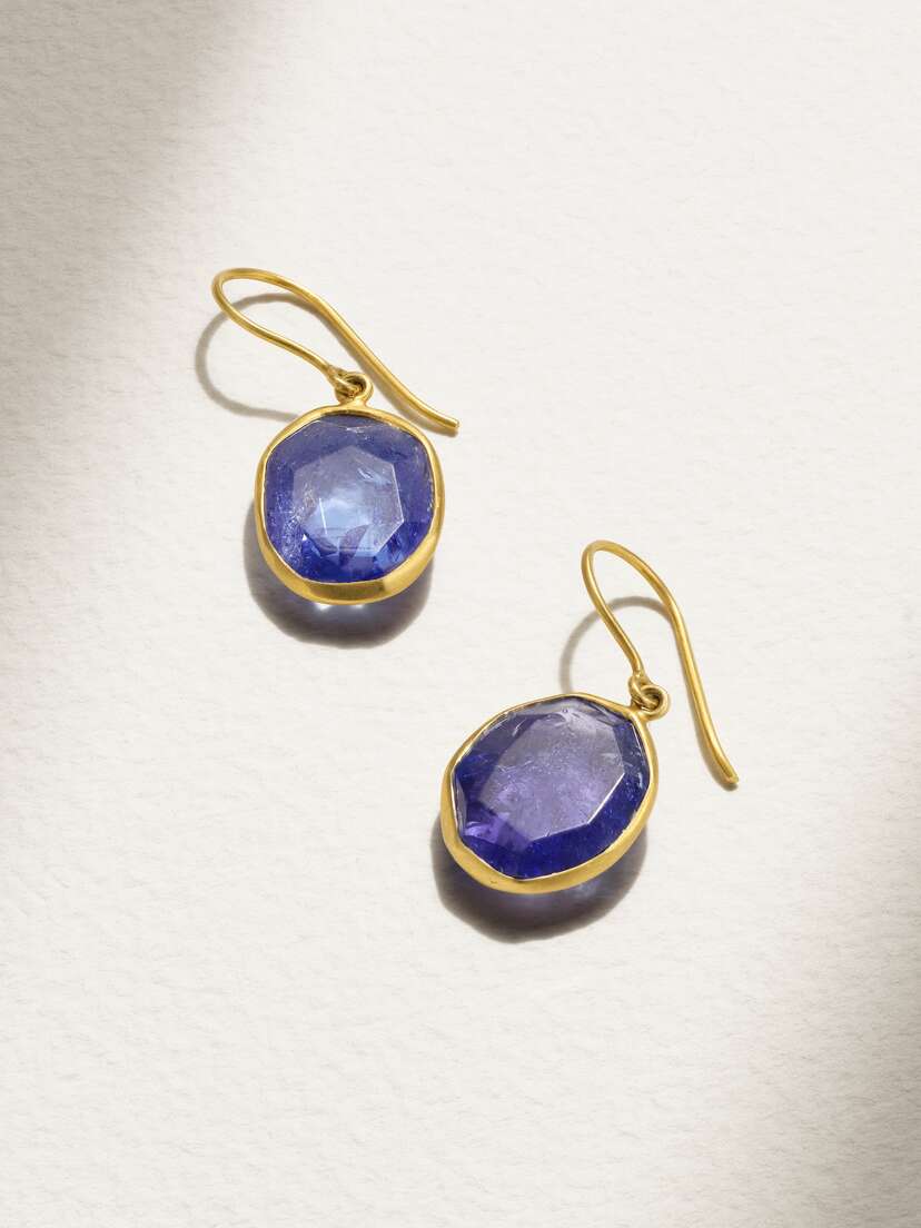 Pippa Small 18-karat Gold Tanzanite Earrings
