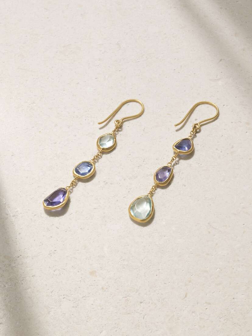 Pippa Small 18-karat Gold Multi-stone Earrings