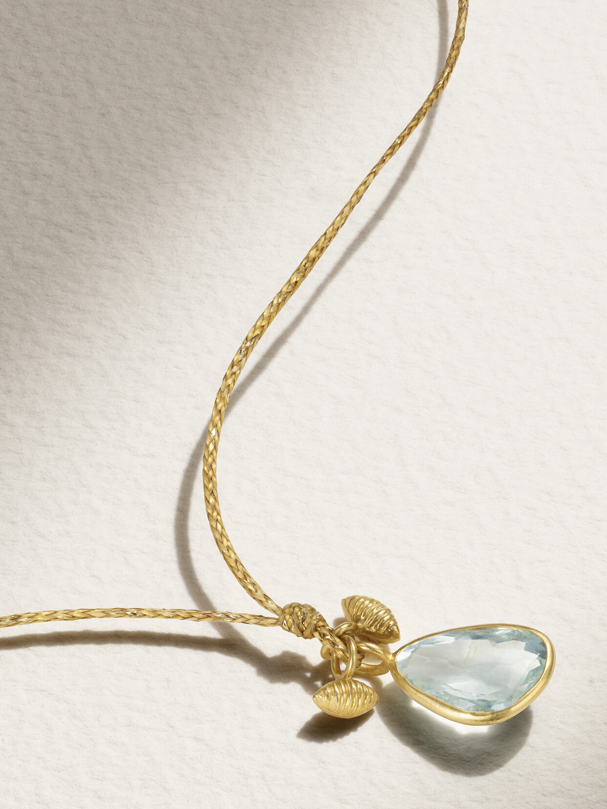 Pippa Small 18-karat Gold Aquamarine Necklace