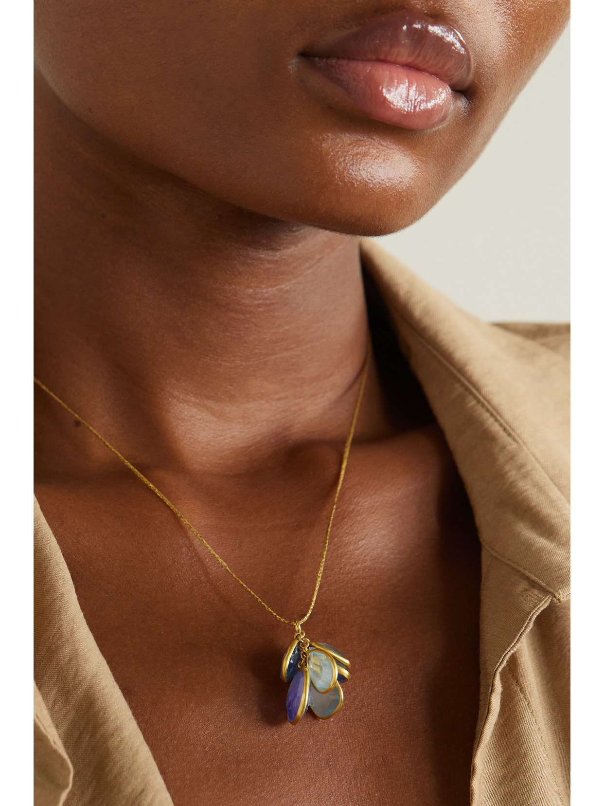 Pippa Small 18-karat Gold Multi-stone Necklace In Gold