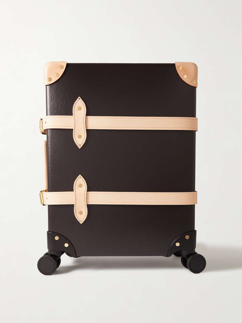Globe-Trotter Safari Carry-on Leather-trimmed Suitcase