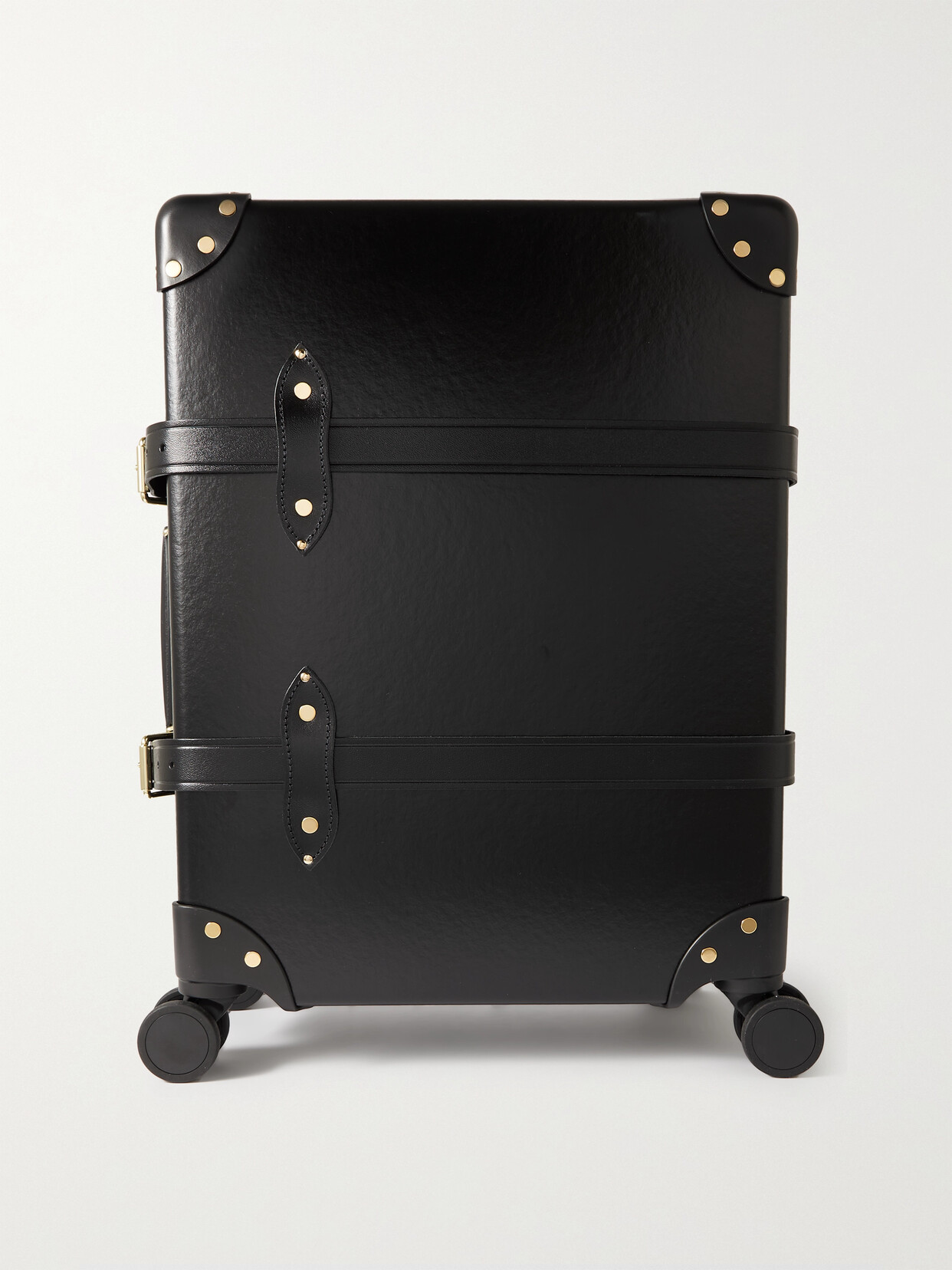 Globe-trotter Centenary Carry-on Leather-trimmed Suitcase In Black