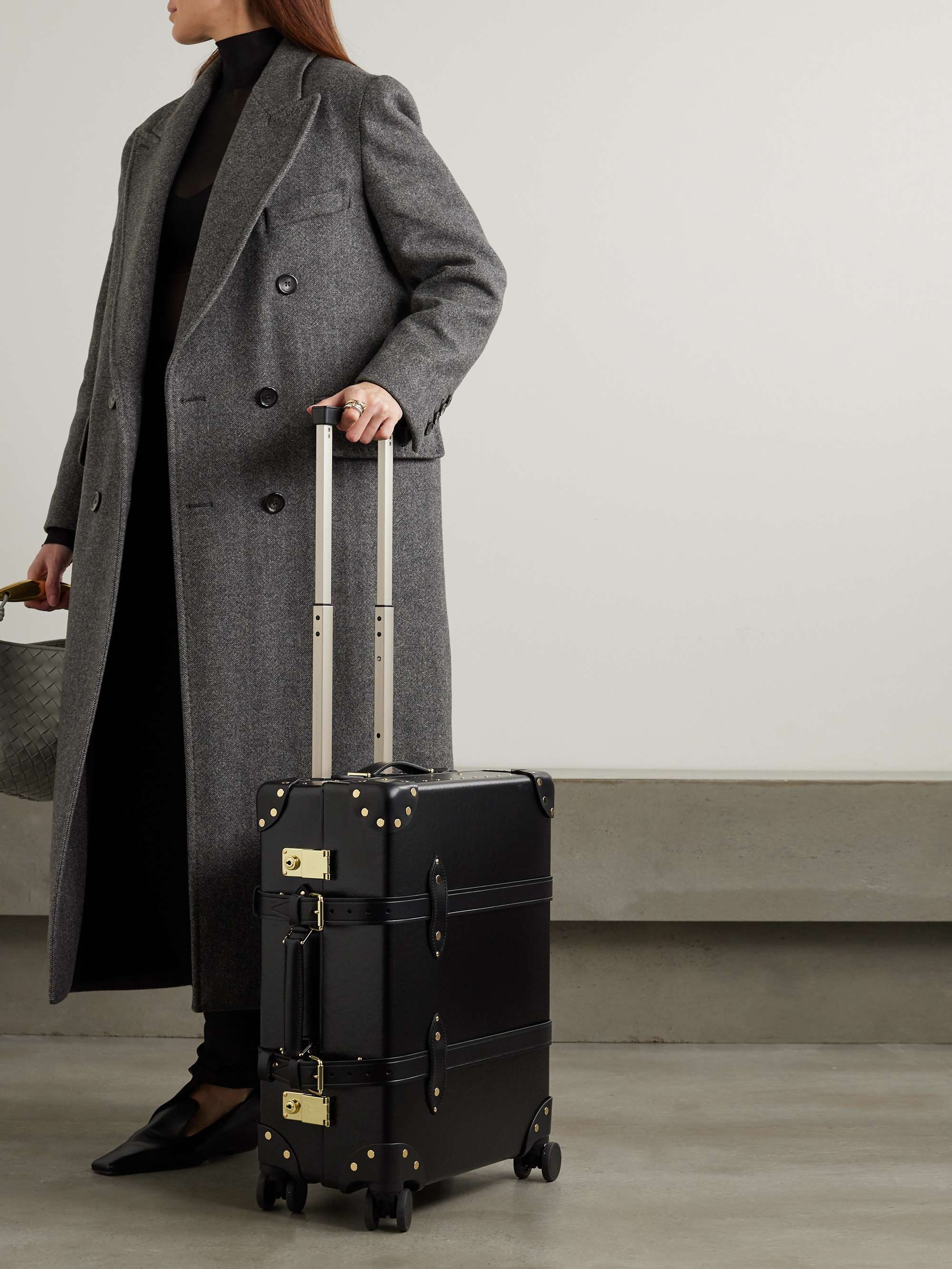 GLOBE-TROTTER Centenary Carry-On leather-trimmed suitcase | NET-A-PORTER