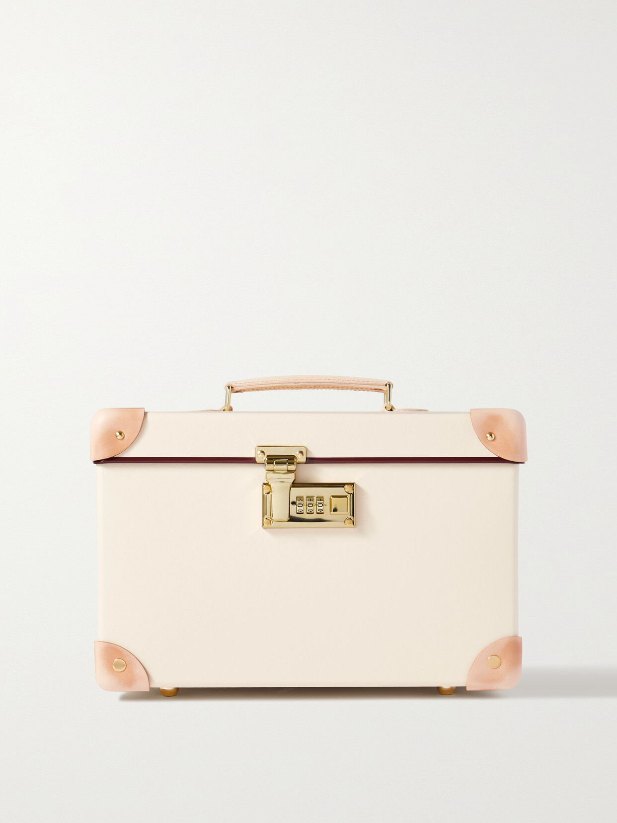 Globe-trotter Safari Leather-trimmed Cosmetics Case In Ivory