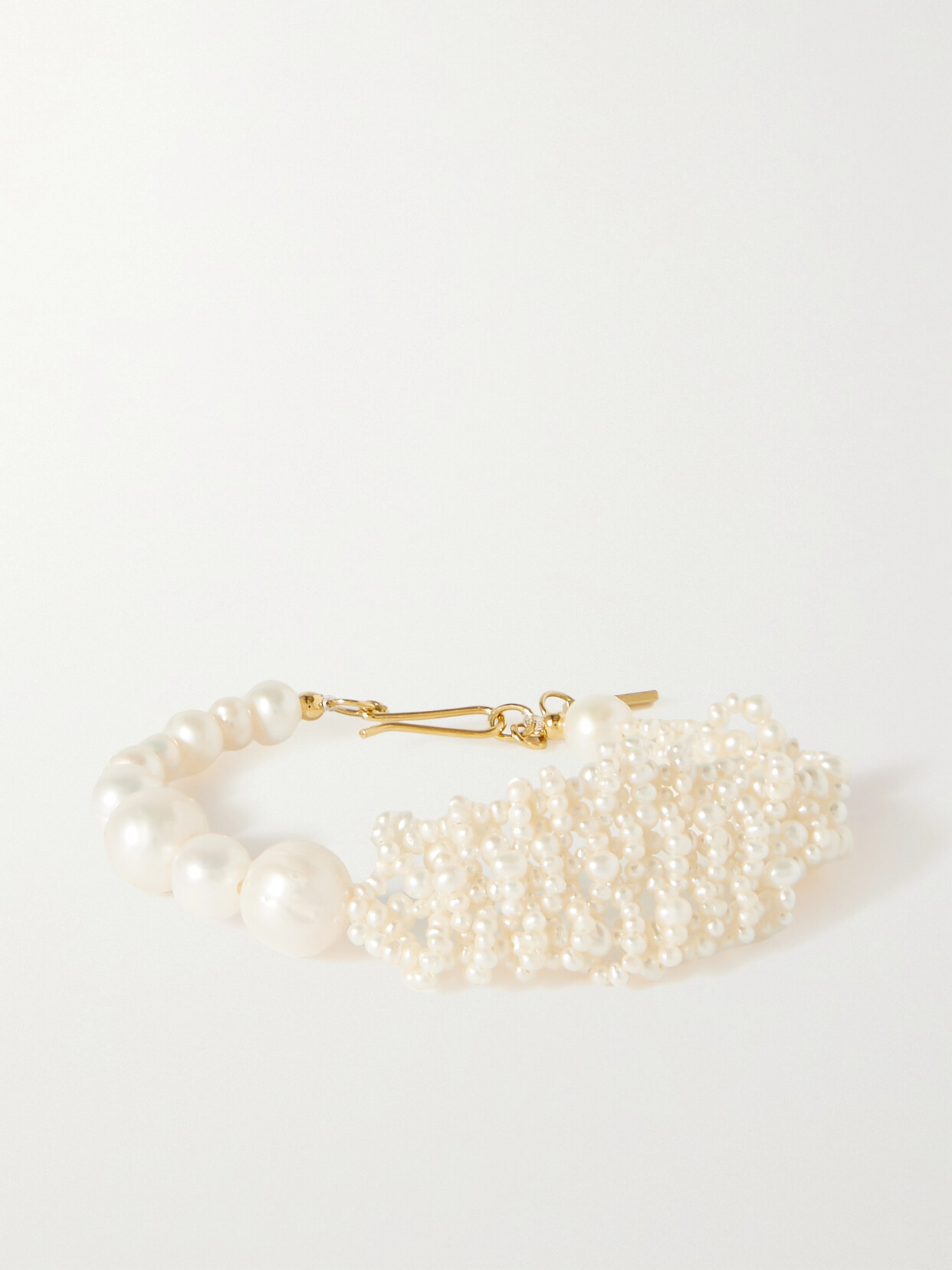 Completedworks - + Net Sustain Recycled Gold Vermeil Pearl Bracelet - One size