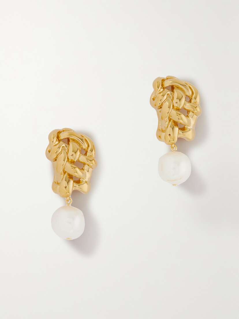 Completedworks + Net Sustain Recycled Gold Vermeil Pearl Earrings