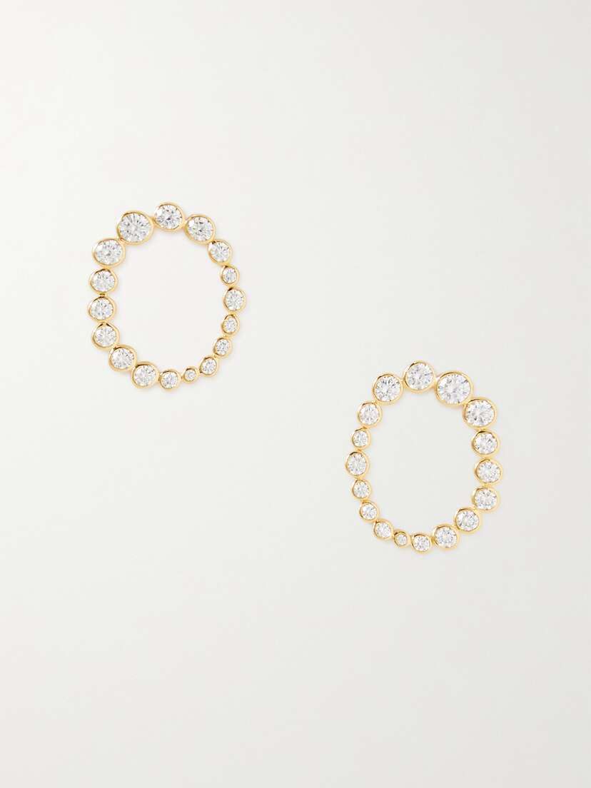 Completedworks + Net Sustain Recycled Gold Vermeil Cubic Zirconia Hoop Earrings