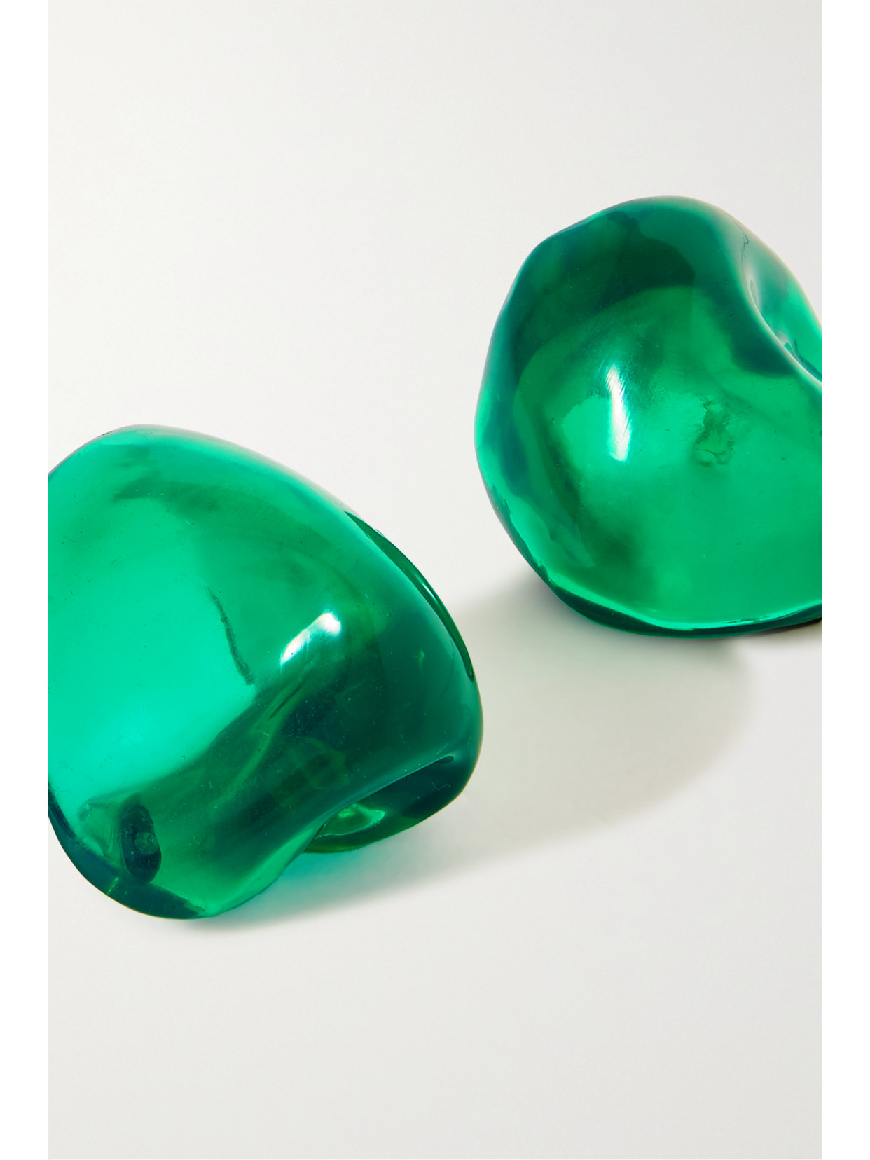 Completedworks Bio-resin And Recycled Gold Vermeil Earrings In Green