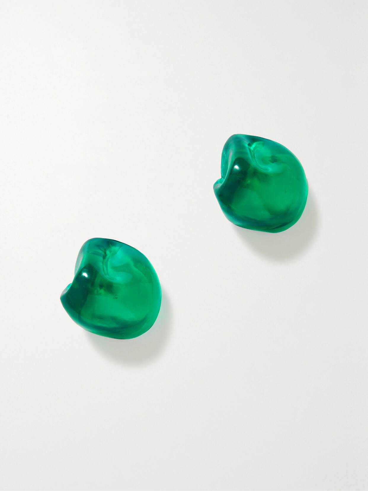 Completedworks Bio-resin And Recycled Gold Vermeil Earrings In Green