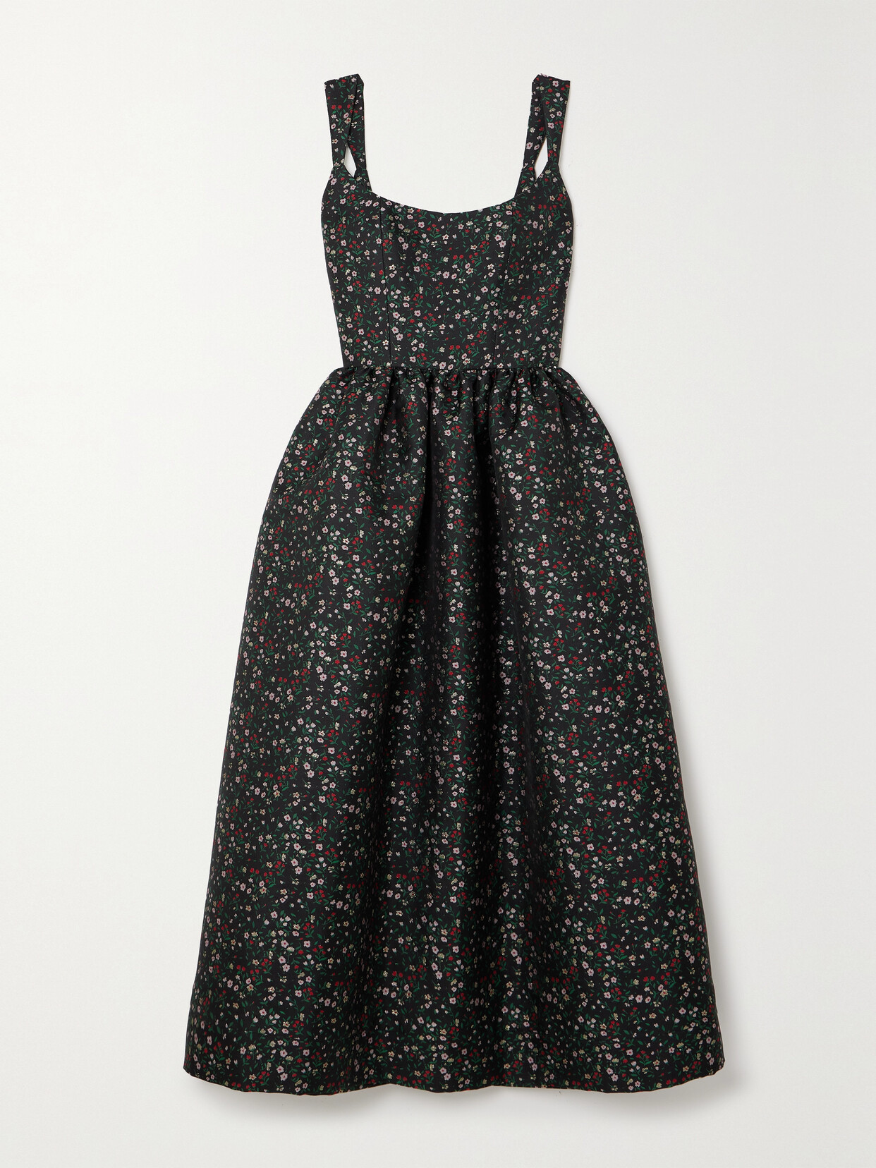 Markarian - Apple Metallic Floral-jacquard Midi Dress - Multi