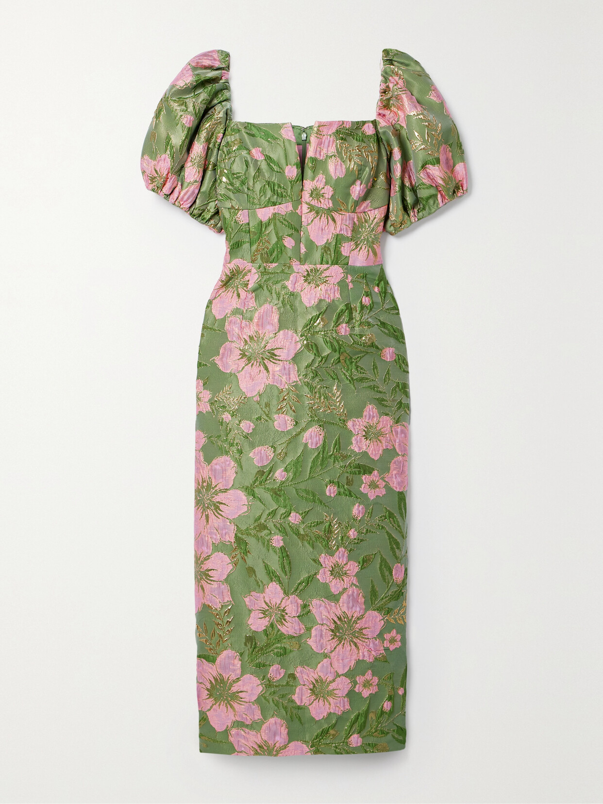 Markarian - Yvette Metallic Floral-brocade Midi Dress - Multi