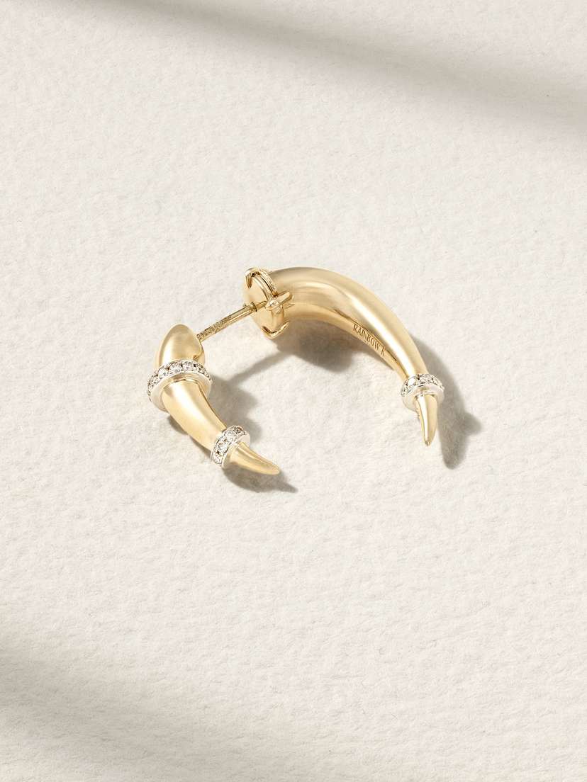 Rainbow K 14-karat Gold Diamond Single Earring