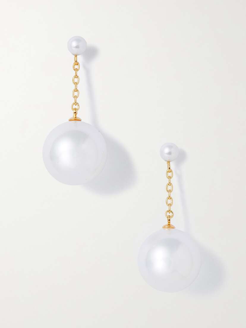 Anissa Kermiche Atta Gold-plated Pearl Earrings