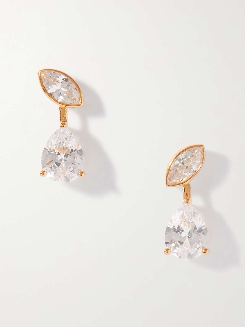 Anissa Kermiche Mesmeric Gold Vermeil Crystal Earrings